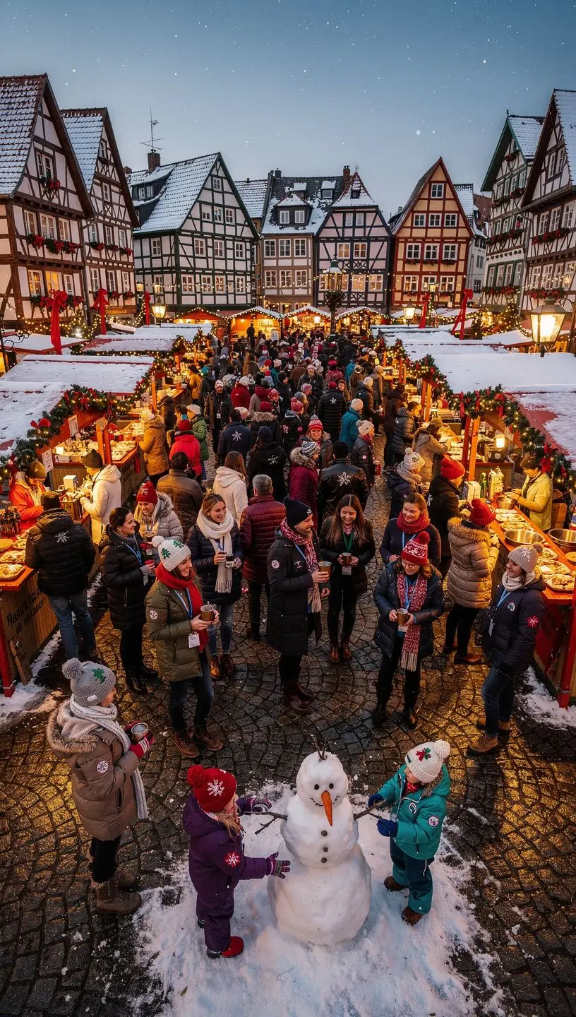 Ein bunter Stand bietet handgemachte Geschenke und Kunsthandwerk für die Feiertage an.